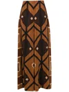 Lenny Niemeyer Geometric-print Palazzo Pants In Brown