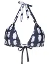 Lenny Niemeyer Geometric-print Triangle Bikini Top In Blue