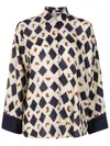 Lenny Niemeyer Geometric-print Wide-sleeve Shirt In Multicolour