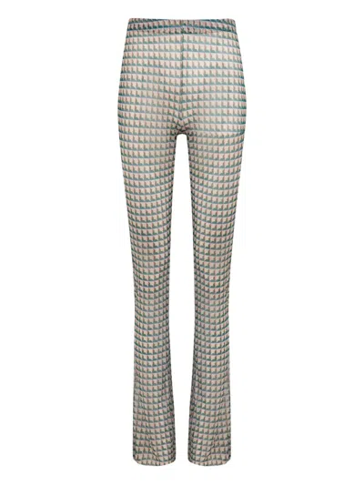 Lenny Niemeyer Geometric-pattern Mesh Trousers In Neutral