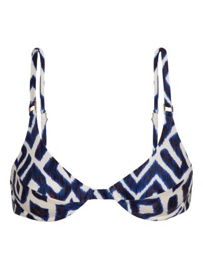 Lenny Niemeyer Geometric-print Bikini Top In Black