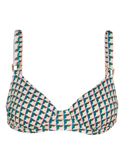 Lenny Niemeyer Geometric-print Bikini Top In Multi