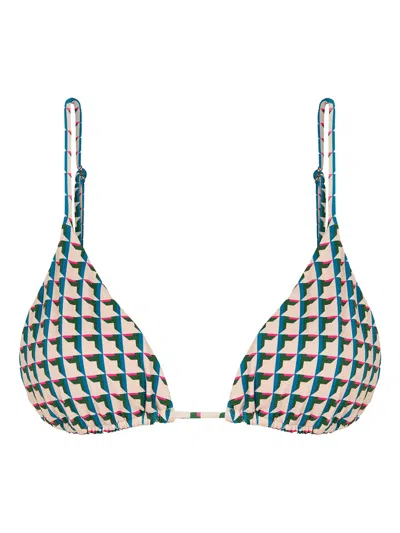 Lenny Niemeyer Geometric-print Triangle Bikini Top In Multi