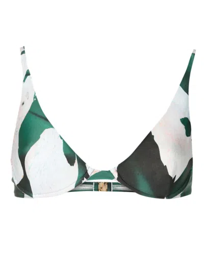 Lenny Niemeyer Graphic-print Bikini Top In Green