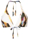 Lenny Niemeyer Graphic-print Bikini Top In Neutrals