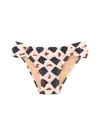 Lenny Niemeyer Graphic-print Draped Bikini Bottoms In Neutrals