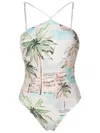Lenny Niemeyer Graphic-print One-piece Swimsuit In Neutrals