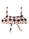 Lenny Niemeyer Graphic-print Tie-fastening Bikini Top In Neutrals