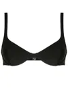 Lenny Niemeyer Half-cup Textured Bikini Top In Black