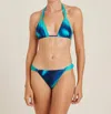 Lenny Niemeyer Halter Bikini Set In Agate In Blue