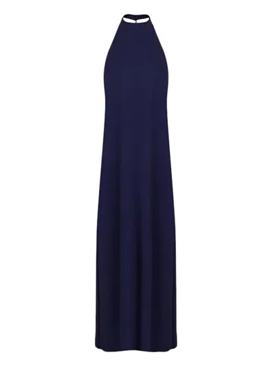 Lenny Niemeyer Halter-neck Maxi Dress In Blue