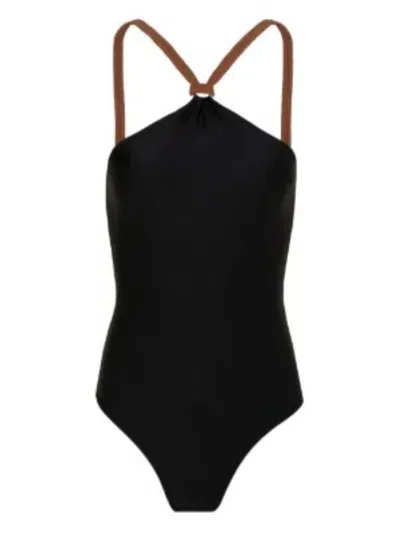 Lenny Niemeyer Halterneck Swimsuit In Black