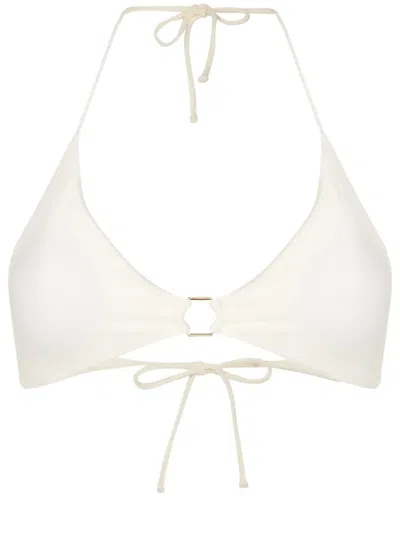 Lenny Niemeyer Halterneck Triangle-cup Bikini Top In White