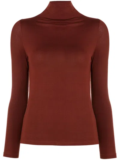 Lenny Niemeyer High-neck Fine-knit Jumper In Brown