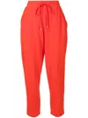 Lenny Niemeyer High-waist Cropped Track Pants In Orange