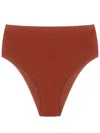 Lenny Niemeyer High-waisted Bikini Briefs In Brown
