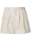 Lenny Niemeyer High-waisted Tailored Shorts In Neutrals