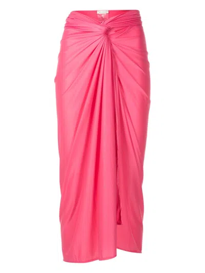 Lenny Niemeyer Knot-detail Midi Sarong In Pink