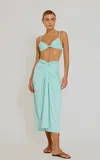 Lenny Niemeyer Knot Touch Sarong Ciel In Transparent