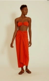 Lenny Niemeyer Knot Touch Sarong Kaki In Orange
