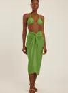 Lenny Niemeyer Knot Touch Sarong Matcha In Green