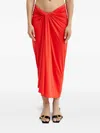 Lenny Niemeyer Bio Knot Touch Sarong Cayenne In Red