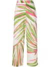 Lenny Niemeyer Leaf-print Cropped Trousers In Multicolour