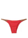 Lenny Niemeyer Leather-strap Detailed Bikini Bottom In Red