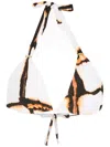 Lenny Niemeyer Lenco Rust Bikini Top In White