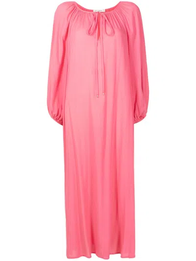 Lenny Niemeyer Long-sleeve Midi Dress In Pink