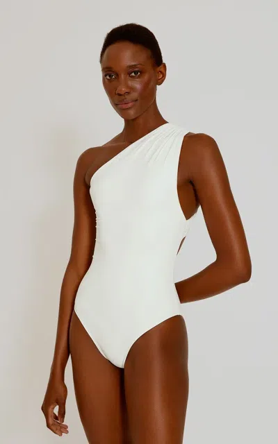 Lenny Niemeyer Loop One Shoulder One Piece Off White