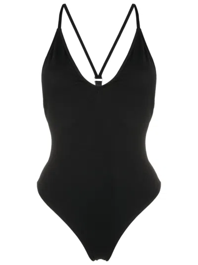Lenny Niemeyer Maio V-strap One-piece Swimsuit In Black