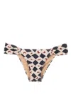 Lenny Niemeyer Marrocos Geometric-print Bikini Bottoms In Neutrals