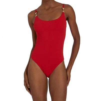 Lenny Niemeyer New Body Snaffle Detail One Piece In Paprika In Red