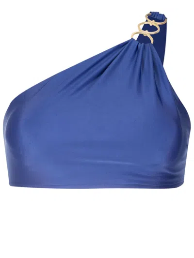 Lenny Niemeyer One-shoulder Bikini Top In Blue