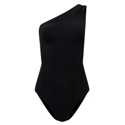 Lenny Niemeyer One Shoulder Loop One Piece Black