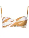 Lenny Niemeyer Oryx Abstract-print Bikini Top In Brown