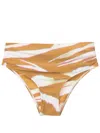 Lenny Niemeyer Oryx High-waisted Bikini Botoms In Brown