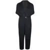 Lenny Niemeyer Overlap Neckline Jumpsuit Black In Black