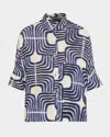 Lenny Niemeyer Paros Seamless Button-front Shirt In Paros