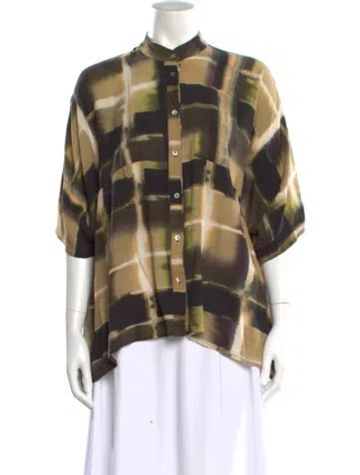 Pre-owned Lenny Niemeyer Patterned Short Sleeve Blouse In Multi