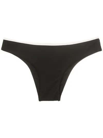 Lenny Niemeyer Piped-trim Bikini Bottoms In Black