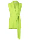 Lenny Niemeyer Pleated Sleeveless Kimono In Green