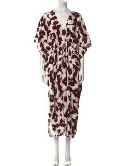 Pre-owned Lenny Niemeyer Printed Long Dress W/ Tags In Brown