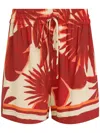 Lenny Niemeyer Palm Drawstring Shorts In Red