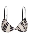 Lenny Niemeyer Printed Triangle Bikini Top In Black