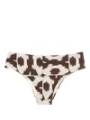 Lenny Niemeyer Puglia High-waisted Bikini Bottoms In Brown