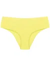 Lenny Niemeyer Ribbed High-waisted Bikini Bottoms In Green