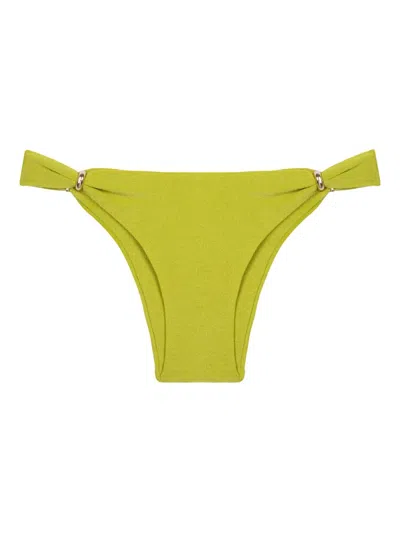 Lenny Niemeyer Ring Ribbed Bikini Bottom In Green
