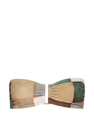 Lenny Niemeyer Rita Pattern Bandeau Bikini Top In Multi